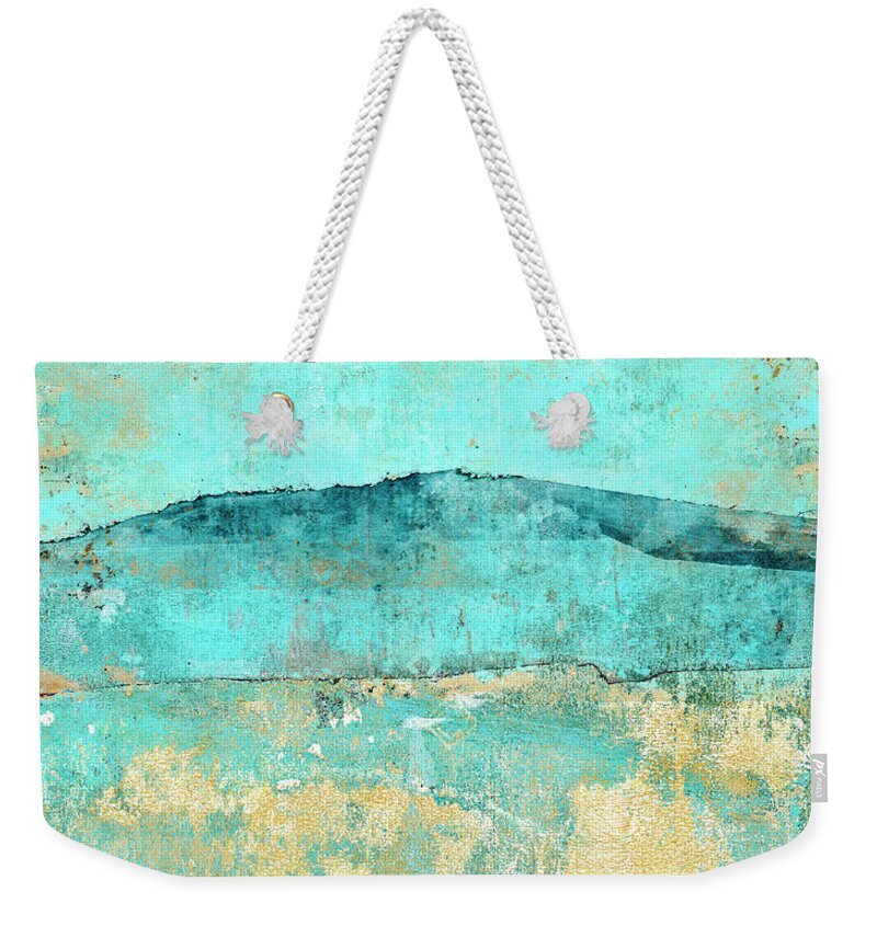 Abstract Weekender Tote Bag featuring the mixed media Going Wherever It Leads by Carol Leigh