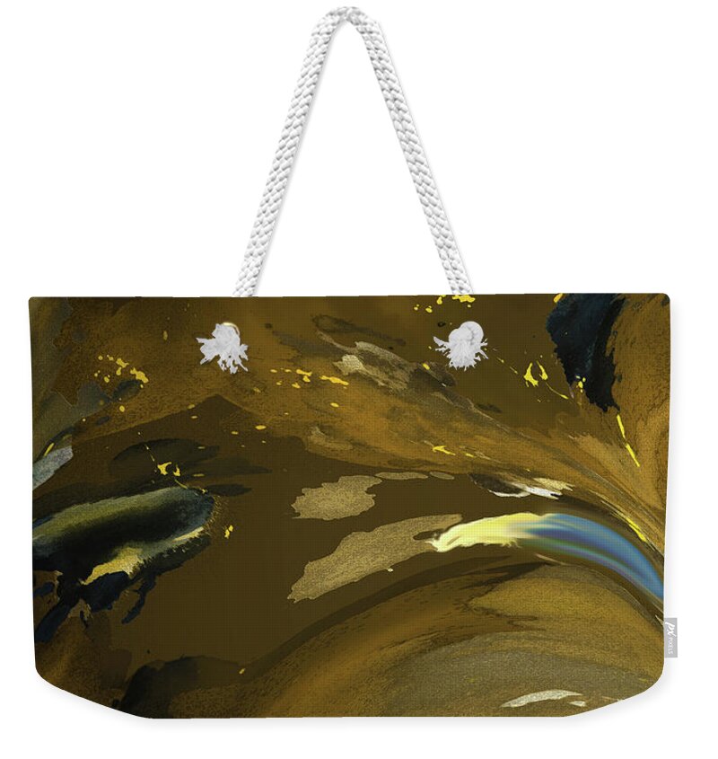 Abstract Weekender Tote Bag featuring the digital art Gold Leaf by Gina Harrison