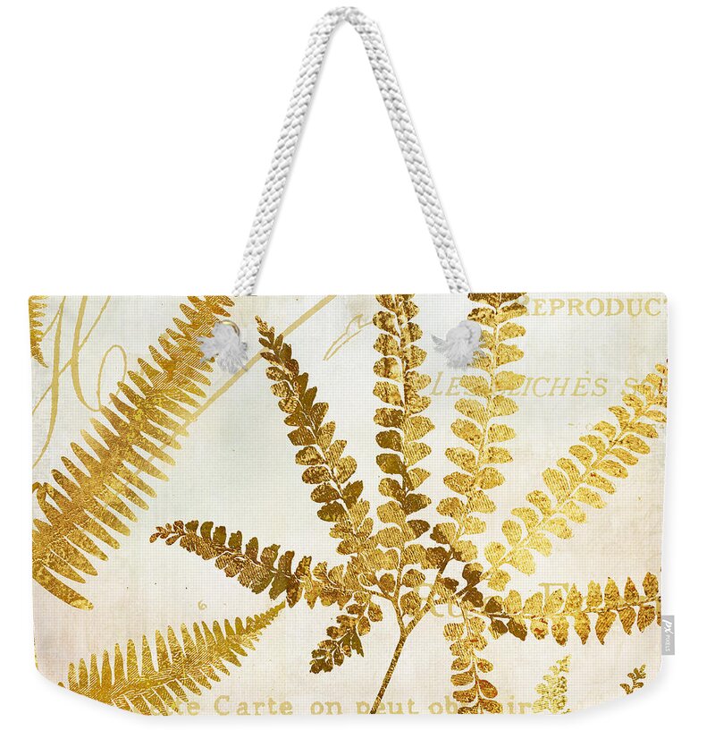 Ferns Weekender Tote Bag featuring the painting Golda II by Mindy Sommers