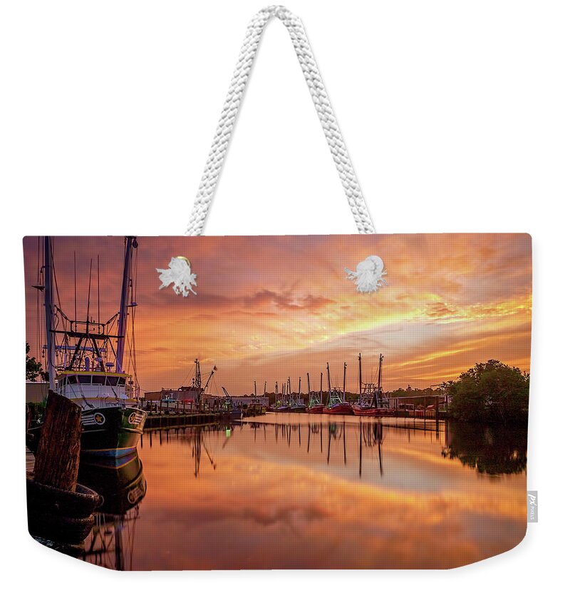 Bayou Weekender Tote Bag featuring the photograph Golden Bayou 2 by Brad Boland