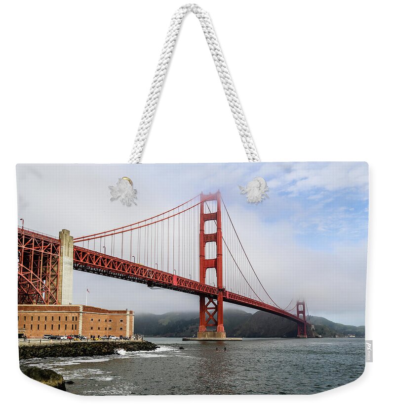 Usa Weekender Tote Bag featuring the photograph Golden Gate Bridge by Alberto Zanoni