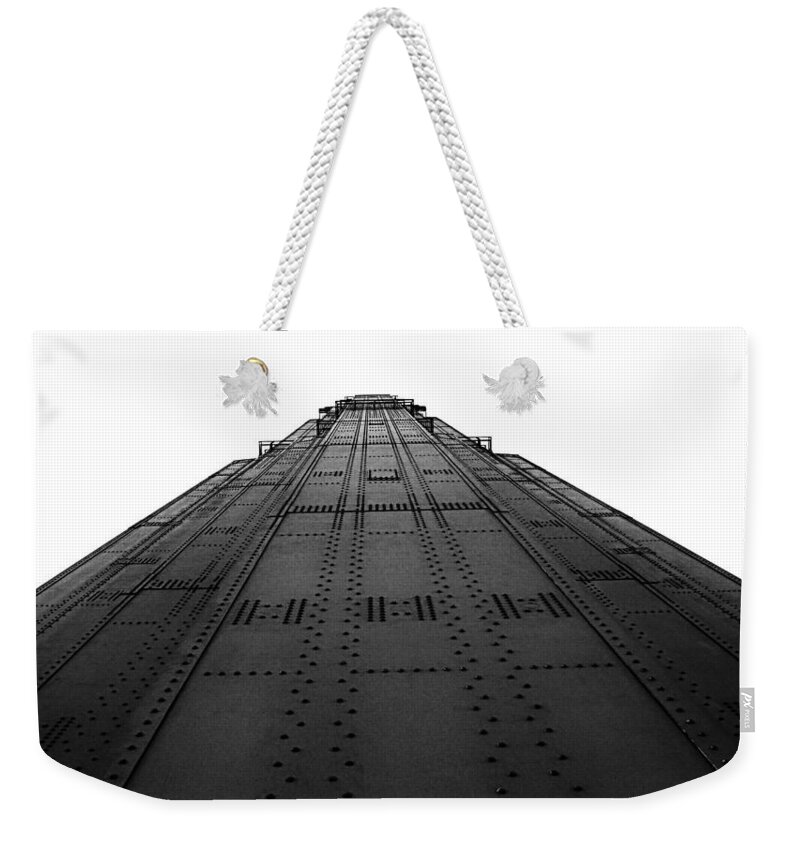 Bridge Weekender Tote Bag featuring the photograph Golden Gate Bridge Black and White by Pelo Blanco Photo