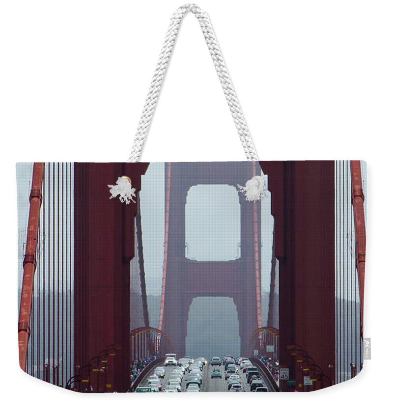 San Francisco Weekender Tote Bag featuring the photograph Golden Gate Bridge, San Francisco by Andy Myatt