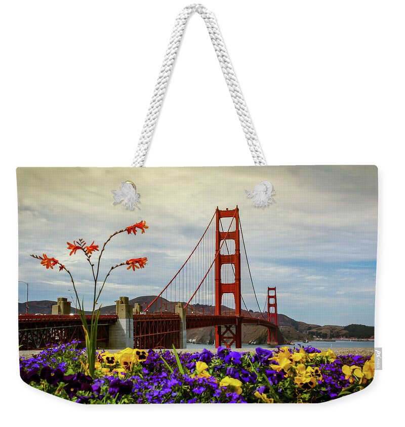 Golden Gate Bridge Weekender Tote Bag featuring the photograph Golden Gate Bridge, Summer by Aashish Vaidya
