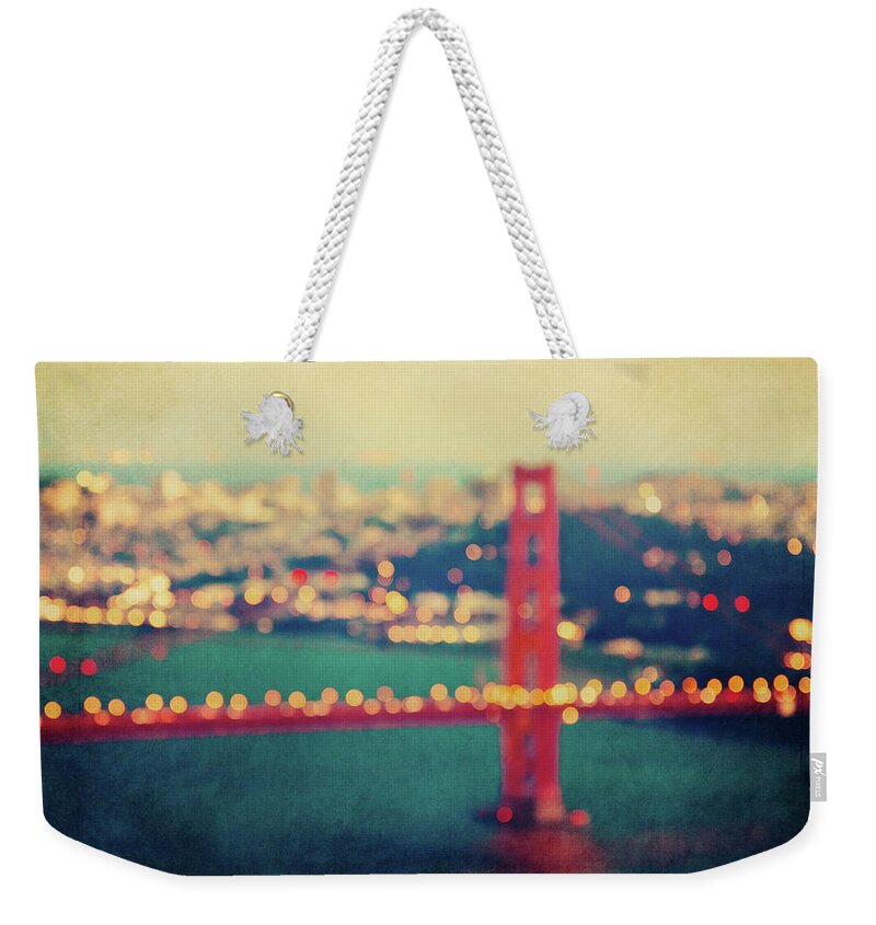 Golden Gate Bridge Weekender Tote Bag featuring the photograph Golden Gate Dreams by Melanie Alexandra Price