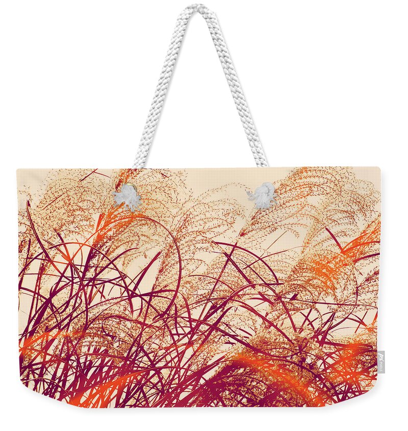 Abstract Pampas Weekender Tote Bag featuring the photograph Abstract Pampas by Stacie Siemsen