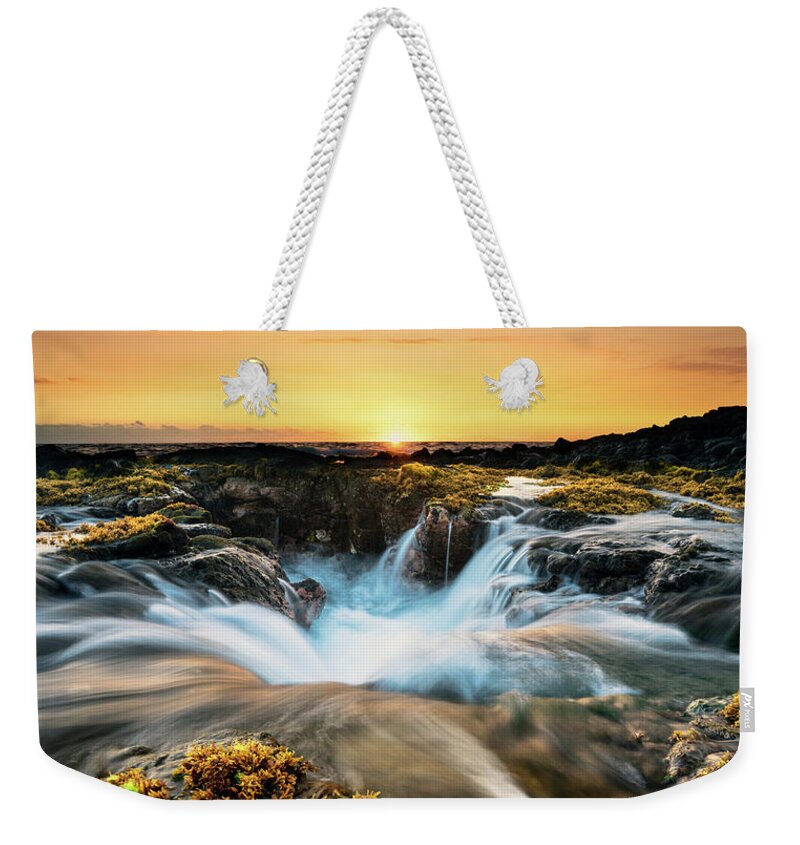 Landscape Weekender Tote Bag featuring the photograph Golden Hour by Christopher Johnson