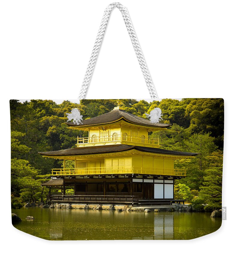 Japan Weekender Tote Bag featuring the photograph Golden Palace by Sebastian Musial