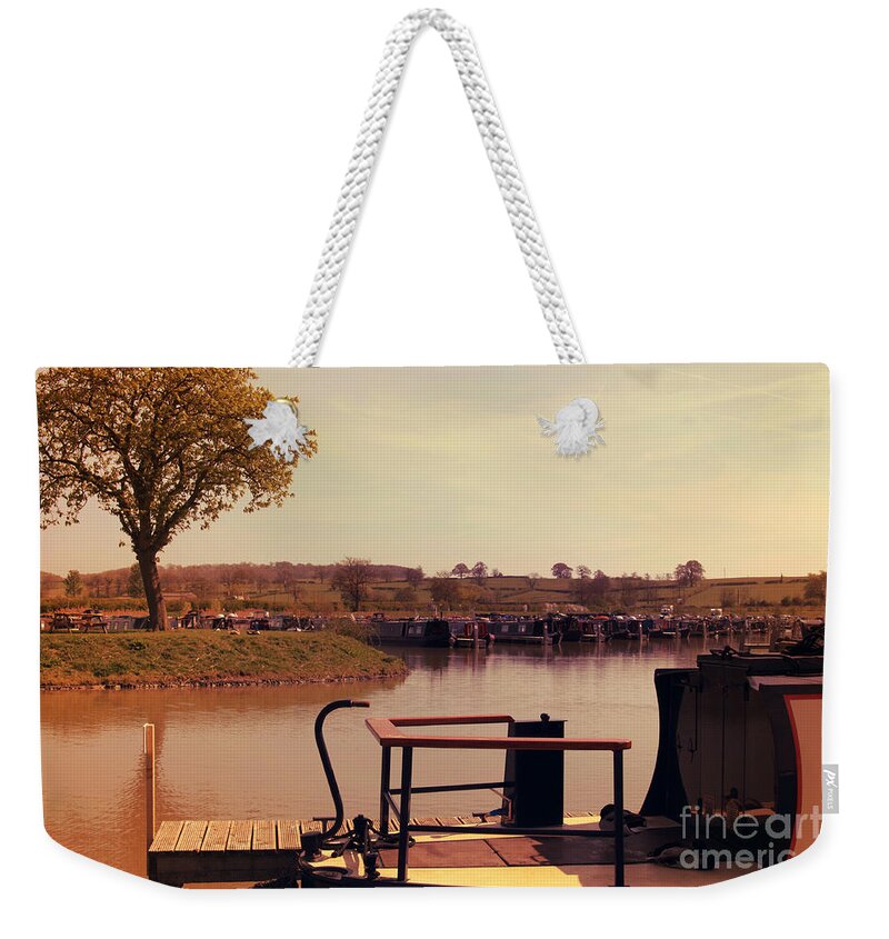 Canals Weekender Tote Bag featuring the photograph Golden Waterways by Linsey Williams