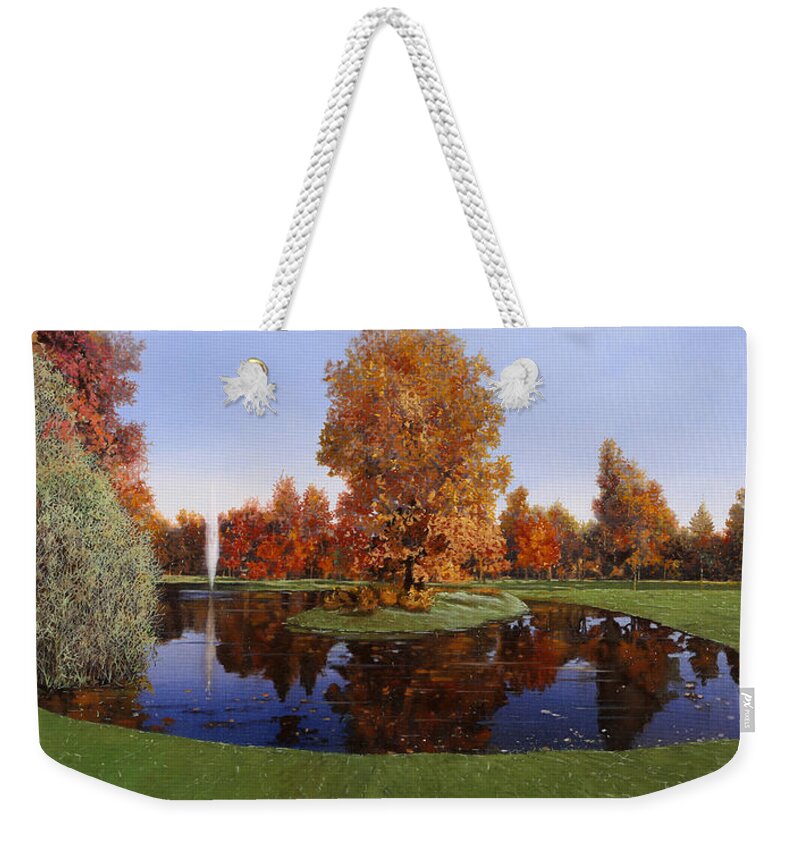 Golf Course Weekender Tote Bag featuring the painting Golf Cherasco by Guido Borelli