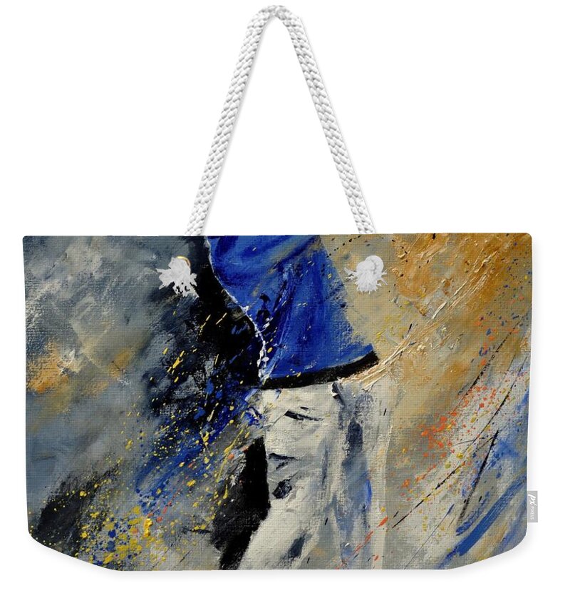 Sports Weekender Tote Bag featuring the painting Golfplayer by Pol Ledent