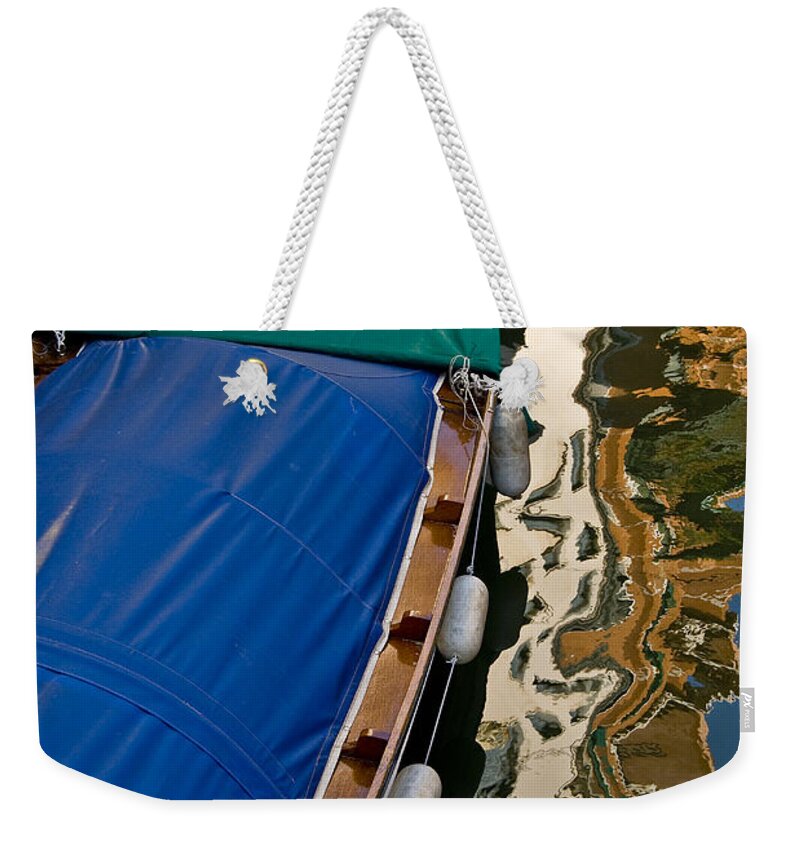Gondola Weekender Tote Bag featuring the photograph Gondola Reflection by Harry Spitz