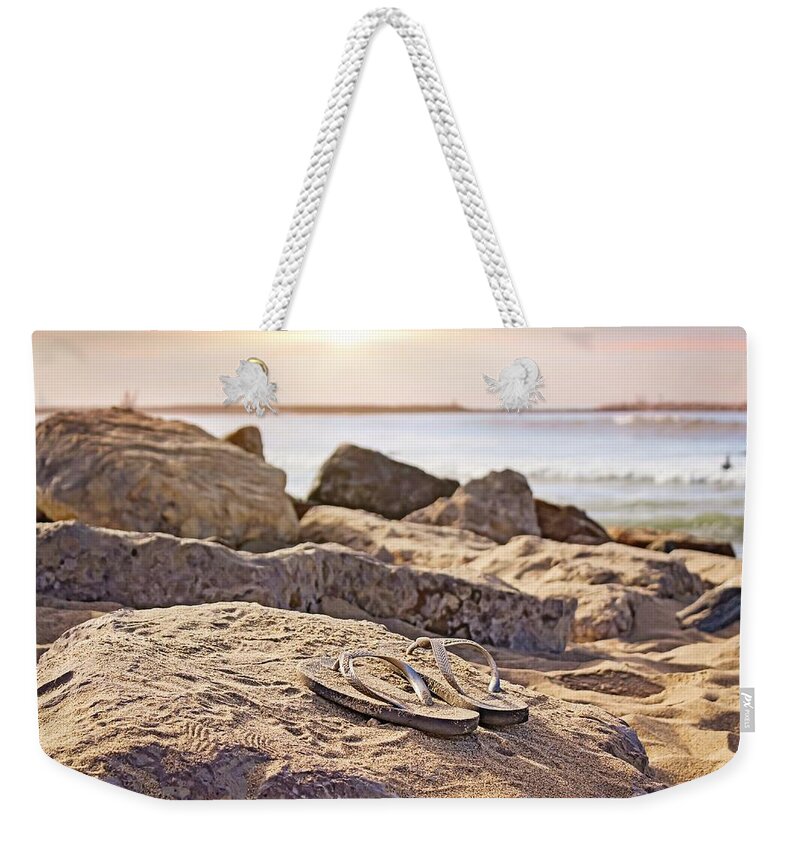 Surf Weekender Tote Bag featuring the photograph Gone Surfin' by Alison Frank