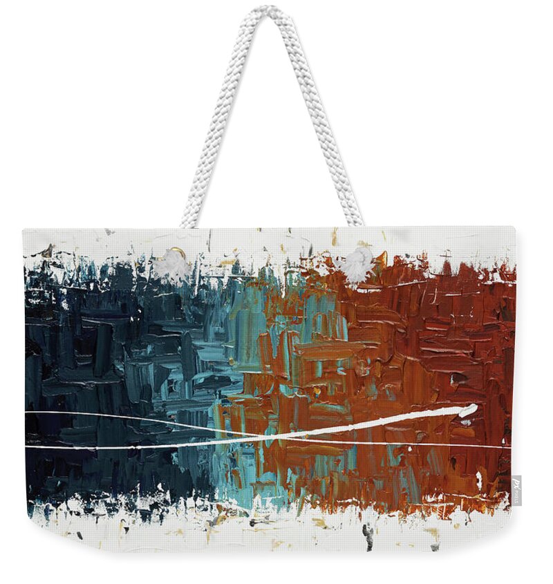 Abstract Art Weekender Tote Bag featuring the painting Good Feeling - Abstract Art by Carmen Guedez