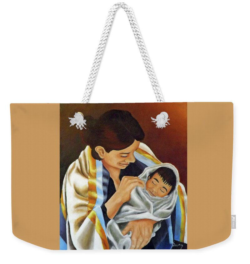 Portrait Weekender Tote Bag featuring the painting Good Morning 2 by Carl Owen