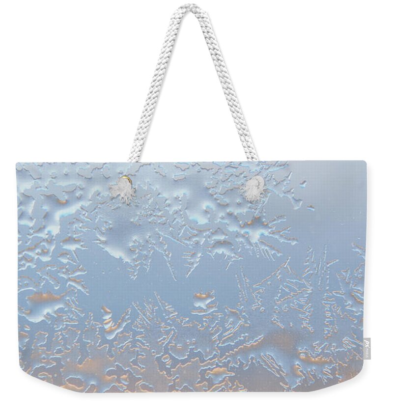 Abstract Weekender Tote Bag featuring the photograph Good Morning Ice by Kae Cheatham