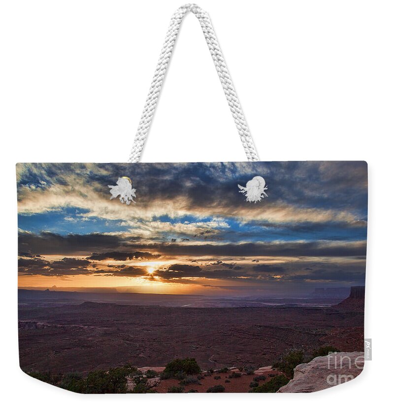 Utah Weekender Tote Bag featuring the photograph The Long Wave Goodbye by Jim Garrison