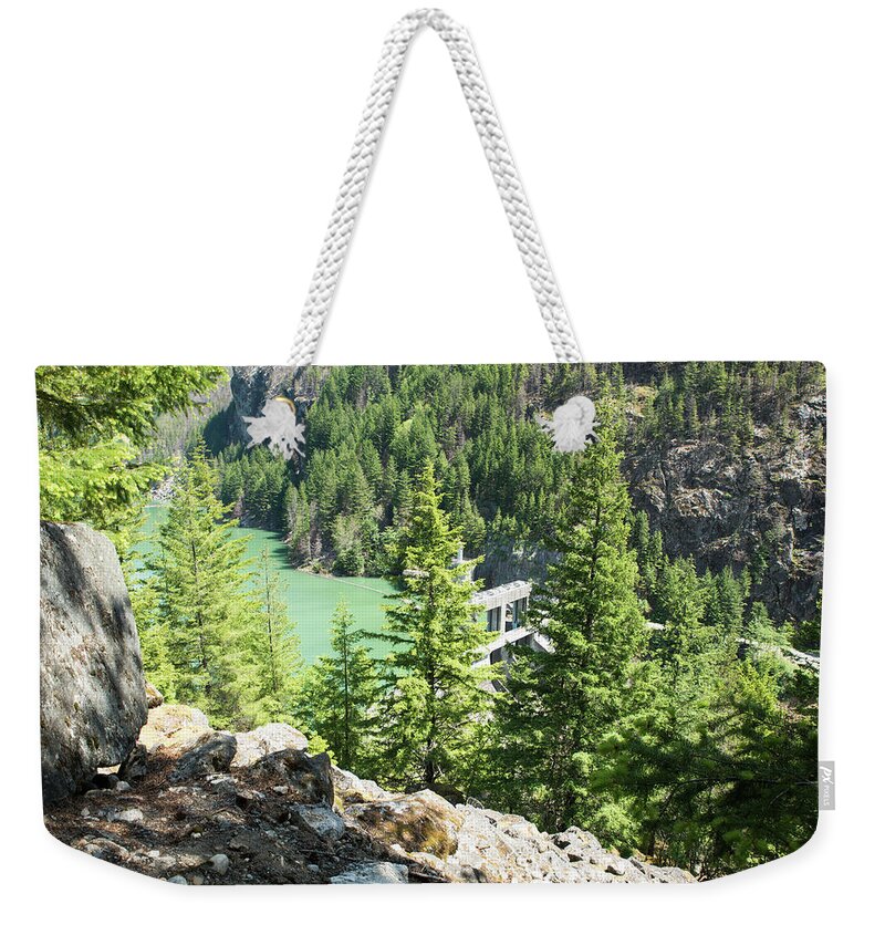 North Cascades Weekender Tote Bag featuring the photograph Gorge Dam by Tom Cochran