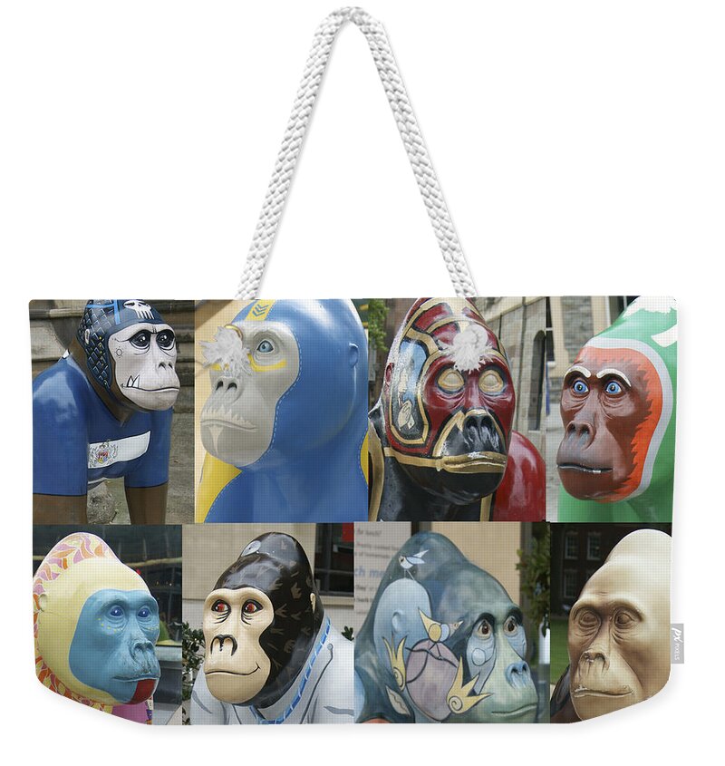 Gorilla Weekender Tote Bag featuring the photograph Gorillas In The Street by David Birchall