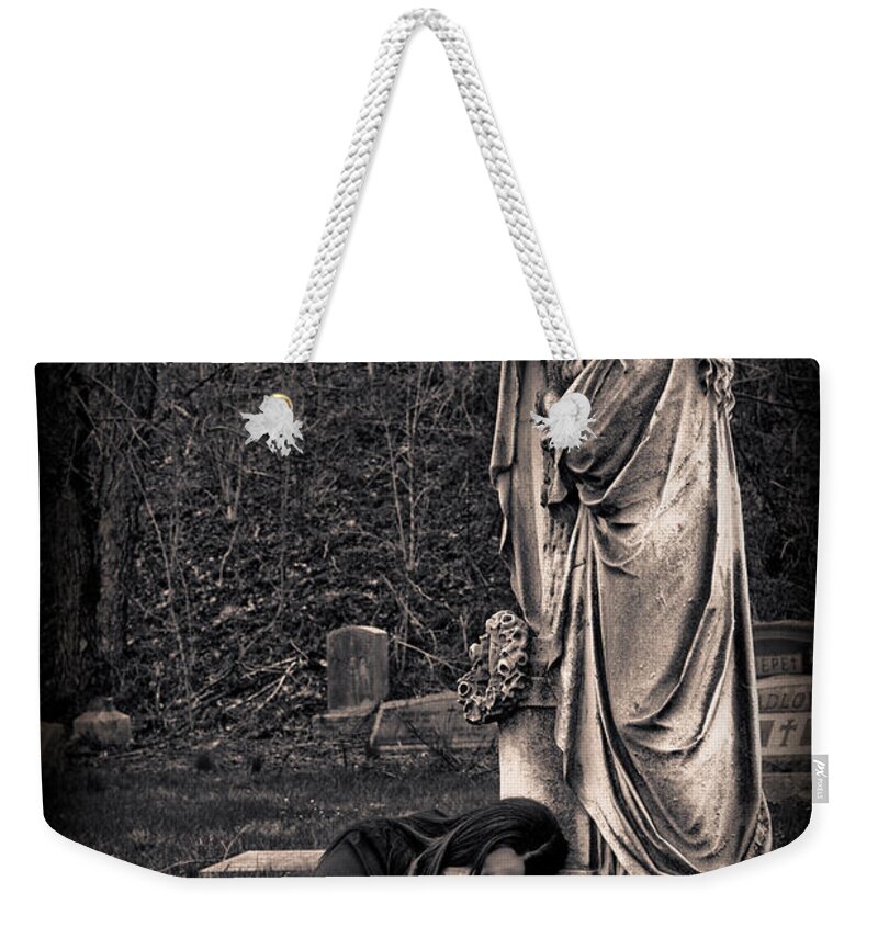 Black And White Weekender Tote Bag featuring the photograph Goth at Heart - 3 of 4 by Scott Wyatt