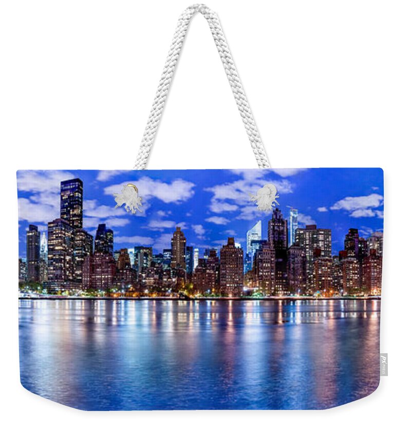 New York City Weekender Tote Bag featuring the photograph Gothem by Az Jackson