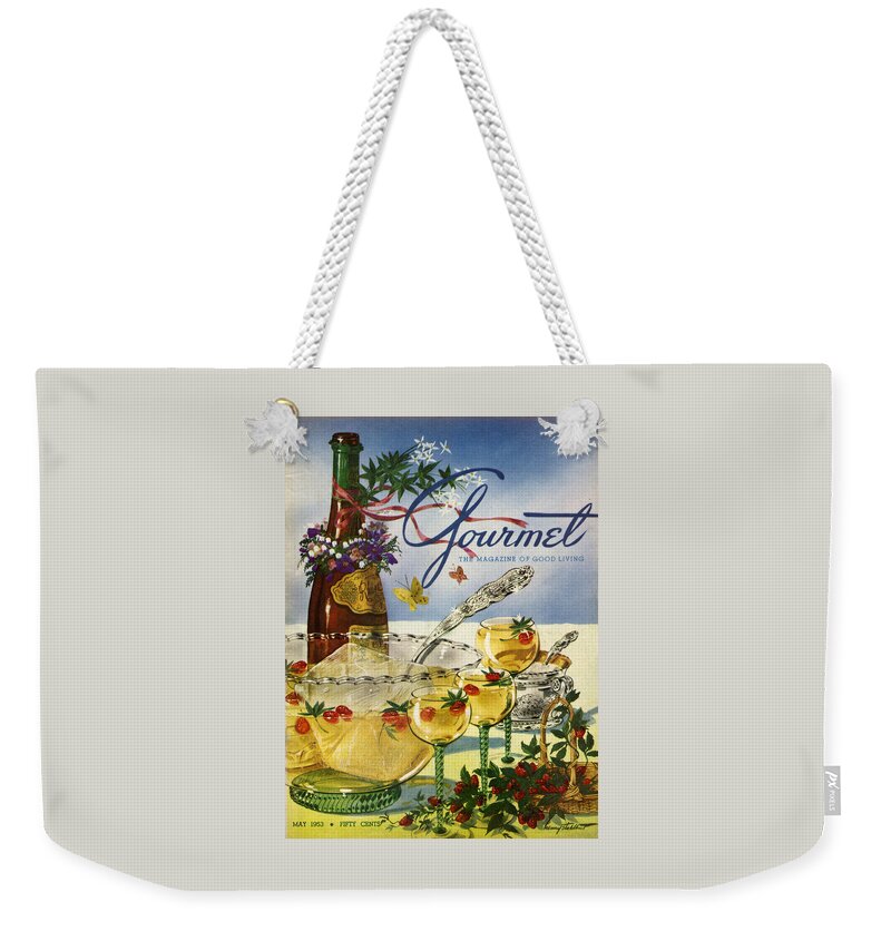 Gourmet Cover Featuring A Bowl And Glasses Weekender Tote Bag