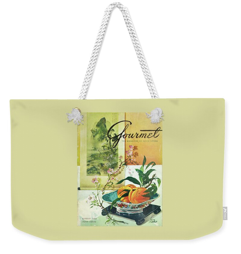 Gourmet Cover Featuring A Bowl Of Peaches Weekender Tote Bag