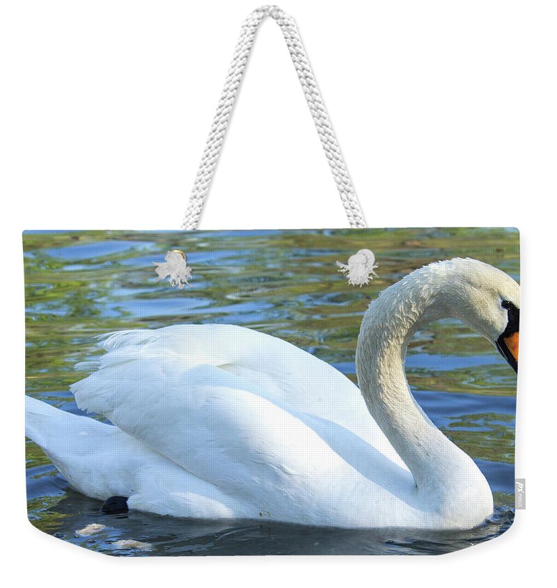 Swan Weekender Tote Bag featuring the photograph Grace by Holly Ross