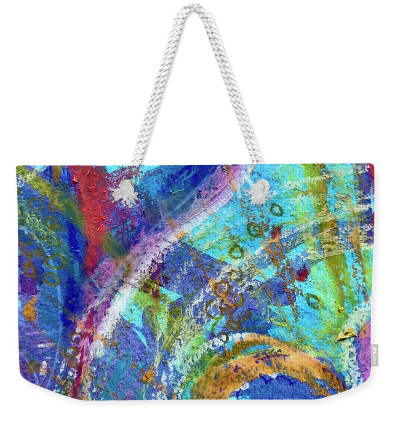 Heart Weekender Tote Bag featuring the mixed media Graceful Hearts by Jason Nicholas