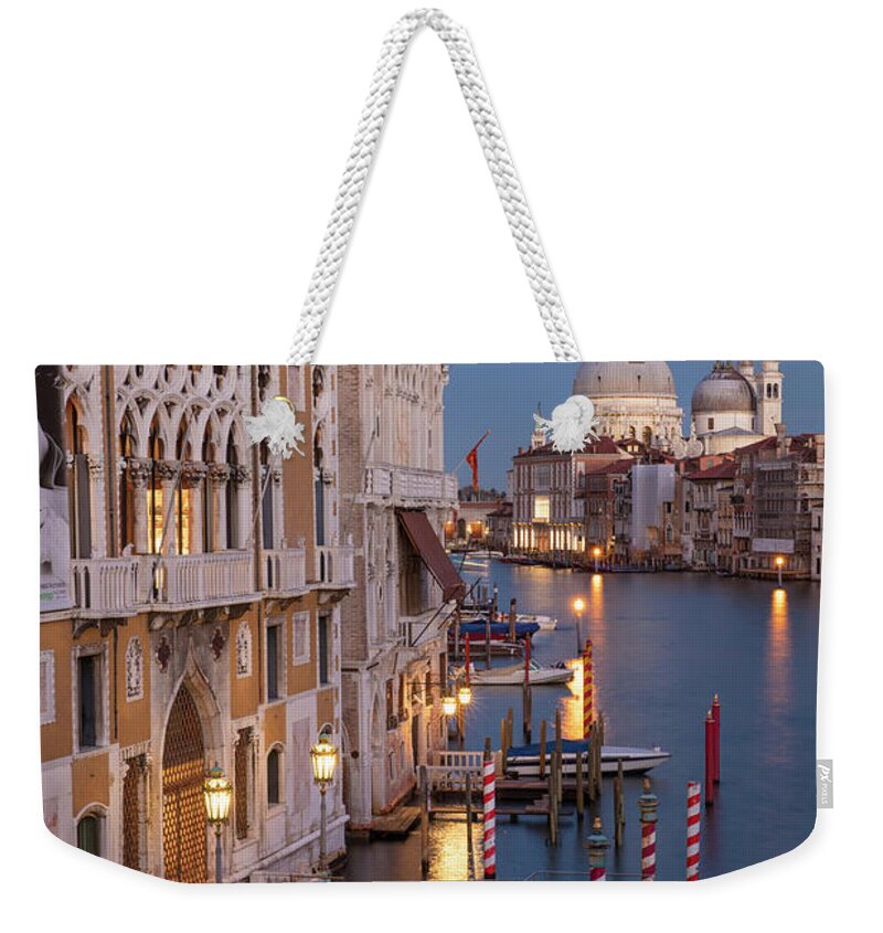 Venice Weekender Tote Bag featuring the photograph Grand Canal Twilight II by Brian Jannsen