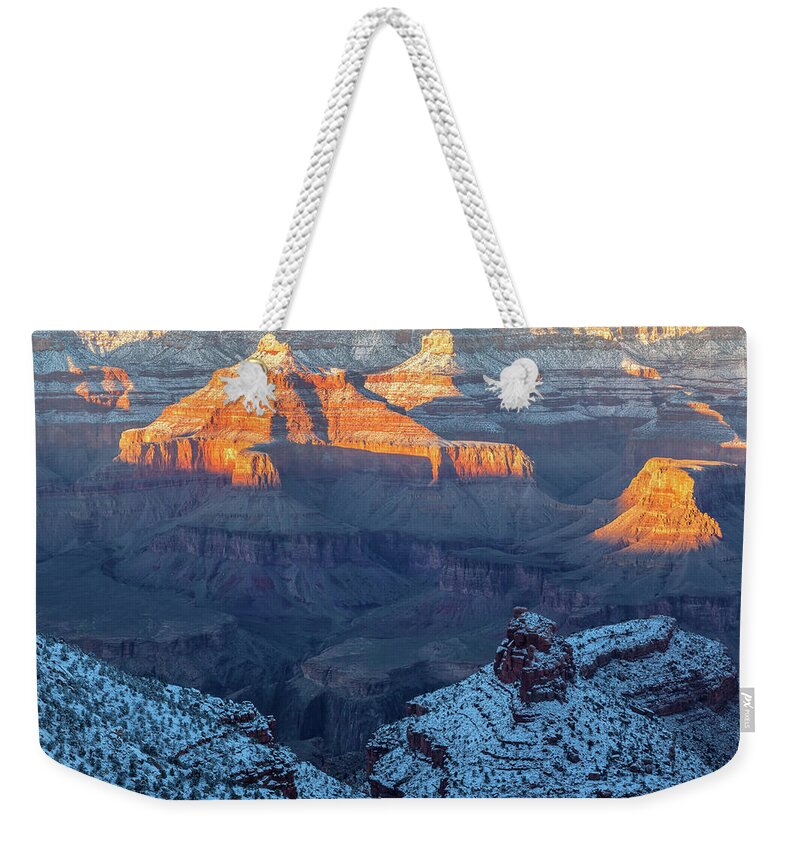 Landscape Weekender Tote Bag featuring the photograph Grand Canyon Landmark by Jonathan Nguyen