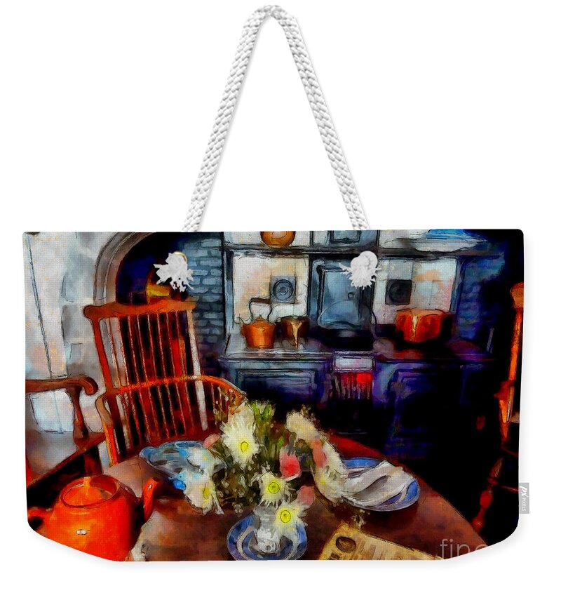 Grandma Weekender Tote Bag featuring the photograph Grandma's Kitchen by Claire Bull