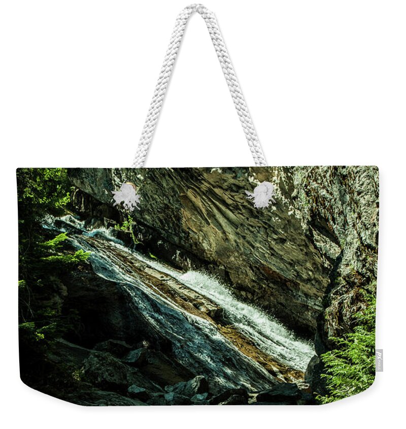 Granite Falls Weekender Tote Bag featuring the photograph Granite Falls Of Ancient Cedars by Troy Stapek