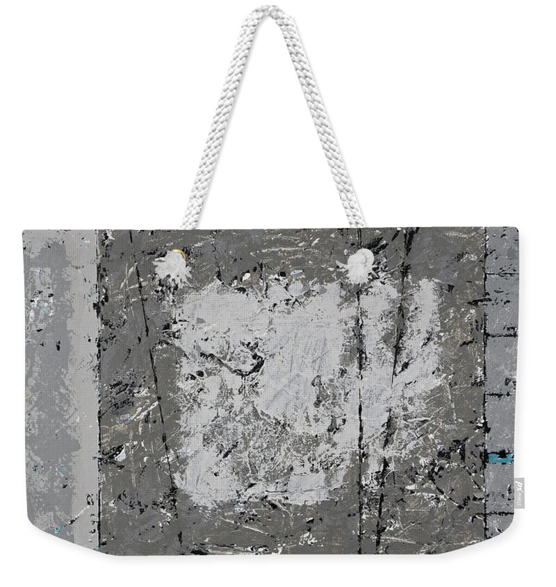 Original Weekender Tote Bag featuring the painting Gray Matters 7 by Jim Benest