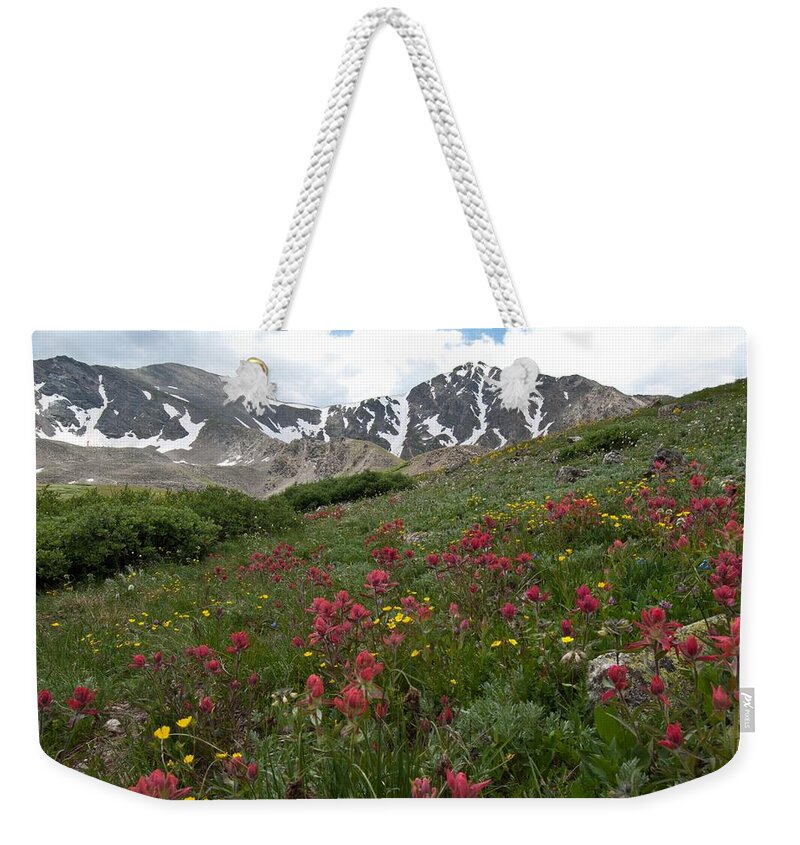 Gray's Peak Weekender Tote Bag featuring the photograph Gray's and Torreys by Cascade Colors