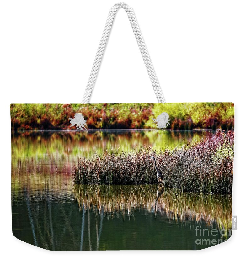 Great Blue Heron Weekender Tote Bag featuring the photograph Great Blue Heron 2 by Paul Mashburn