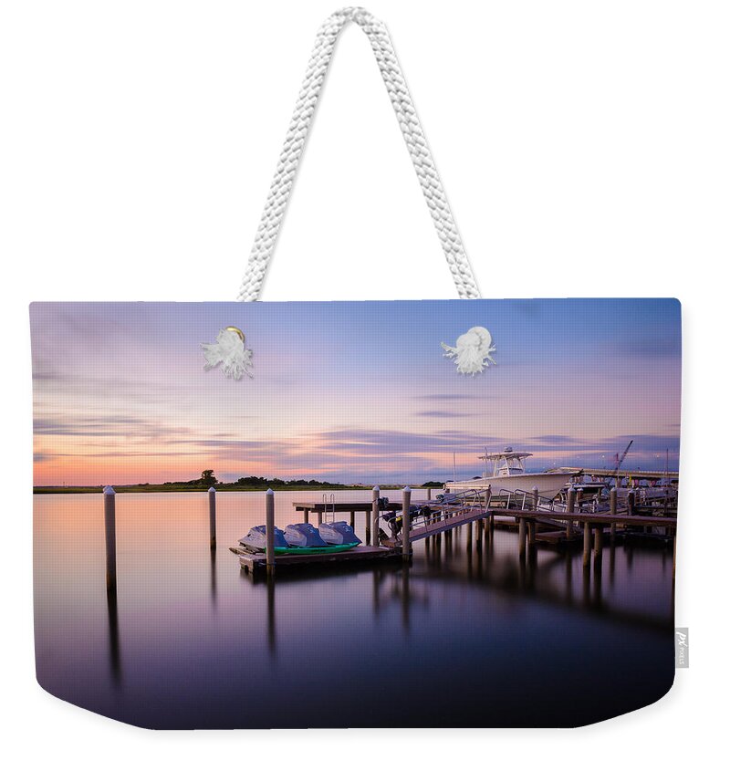 Sunset Weekender Tote Bag featuring the photograph Great Egg Harbor Sunset by Mark Rogers