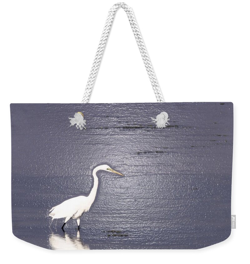 Great Egret Weekender Tote Bag featuring the photograph Great Egret by Steven Sparks