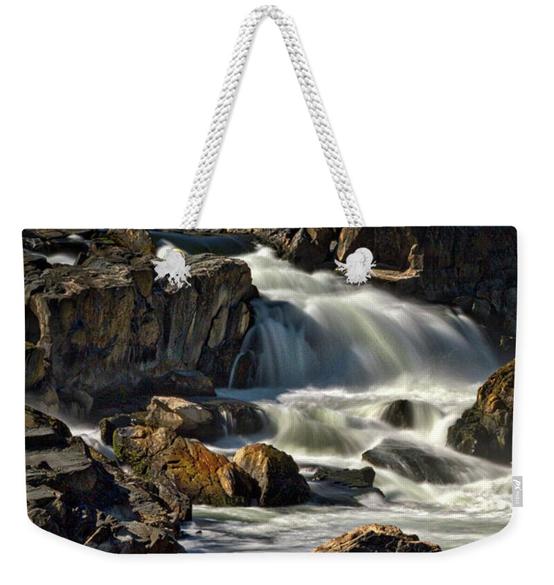 Great Falls Weekender Tote Bag featuring the photograph Great Falls Overlook #8 by Stuart Litoff