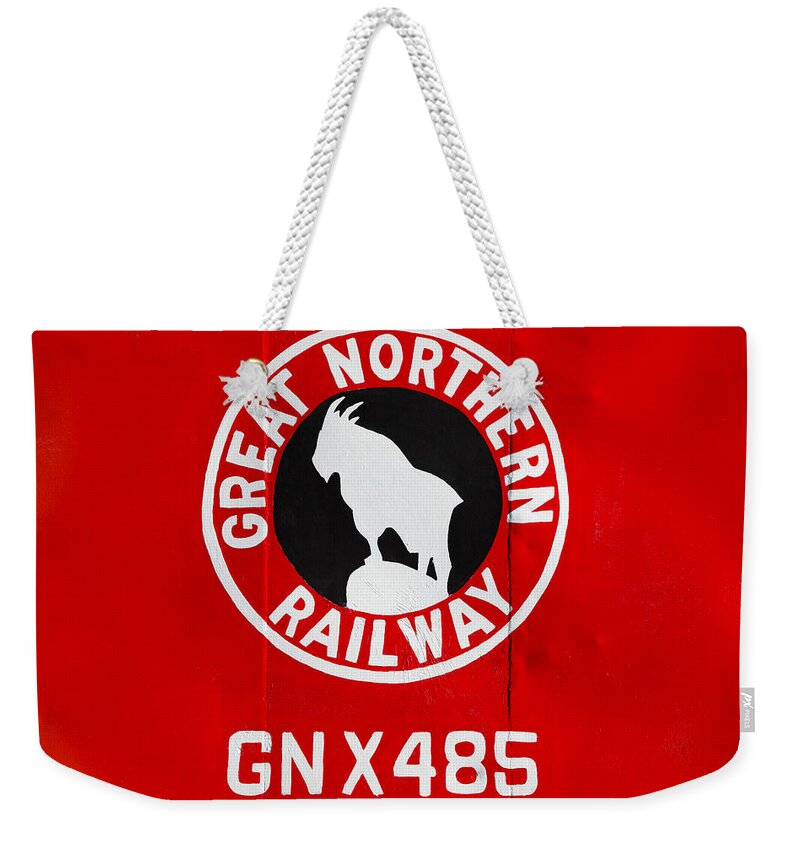 Caboose Weekender Tote Bag featuring the photograph Great Northern Caboose by Todd Klassy