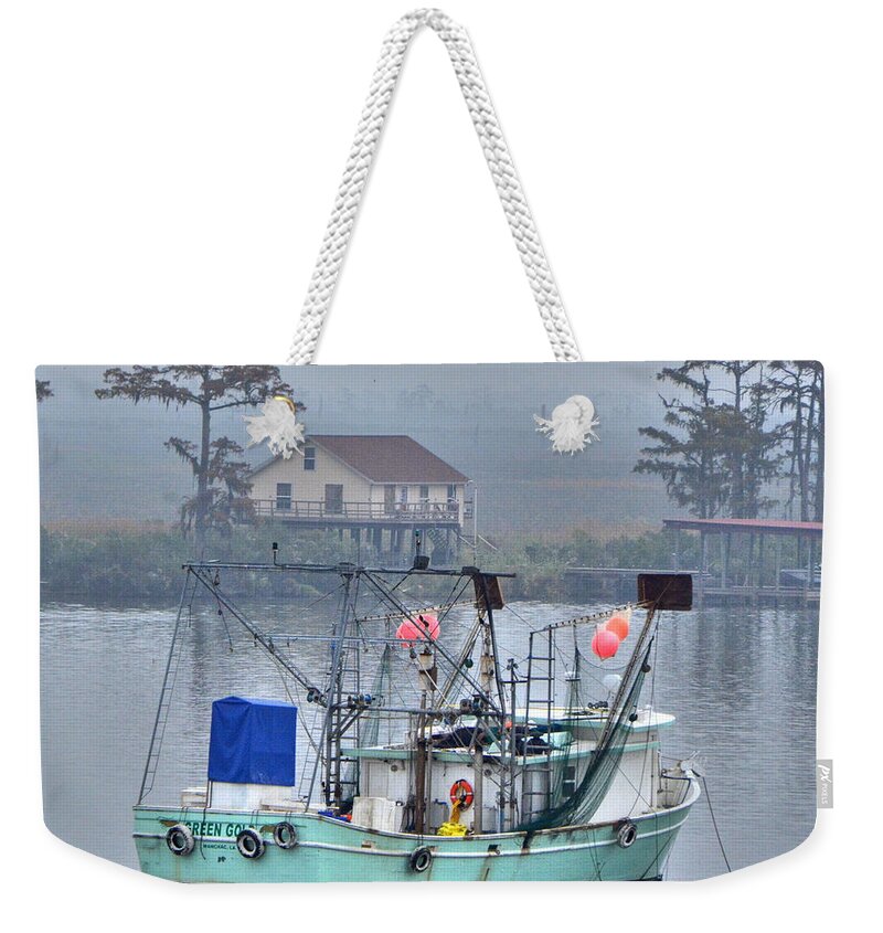 Boat Weekender Tote Bag featuring the photograph Green Gold by Charlotte Schafer