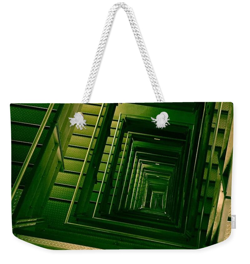 Green Weekender Tote Bag featuring the photograph Green Infinity by Geoff Smith