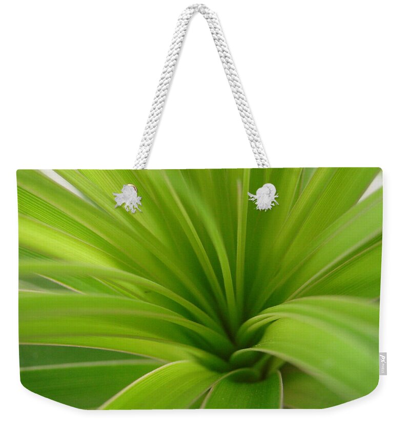 Green Weekender Tote Bag featuring the photograph Green by Mary Halpin