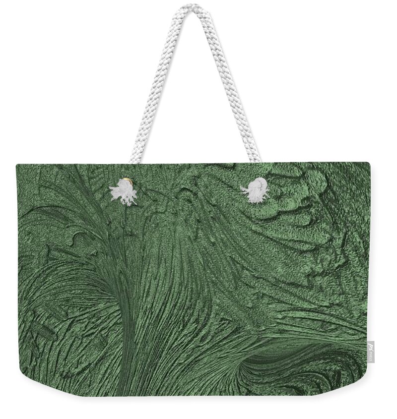 Green Weekender Tote Bag featuring the photograph Green Wind by Cheryl Charette