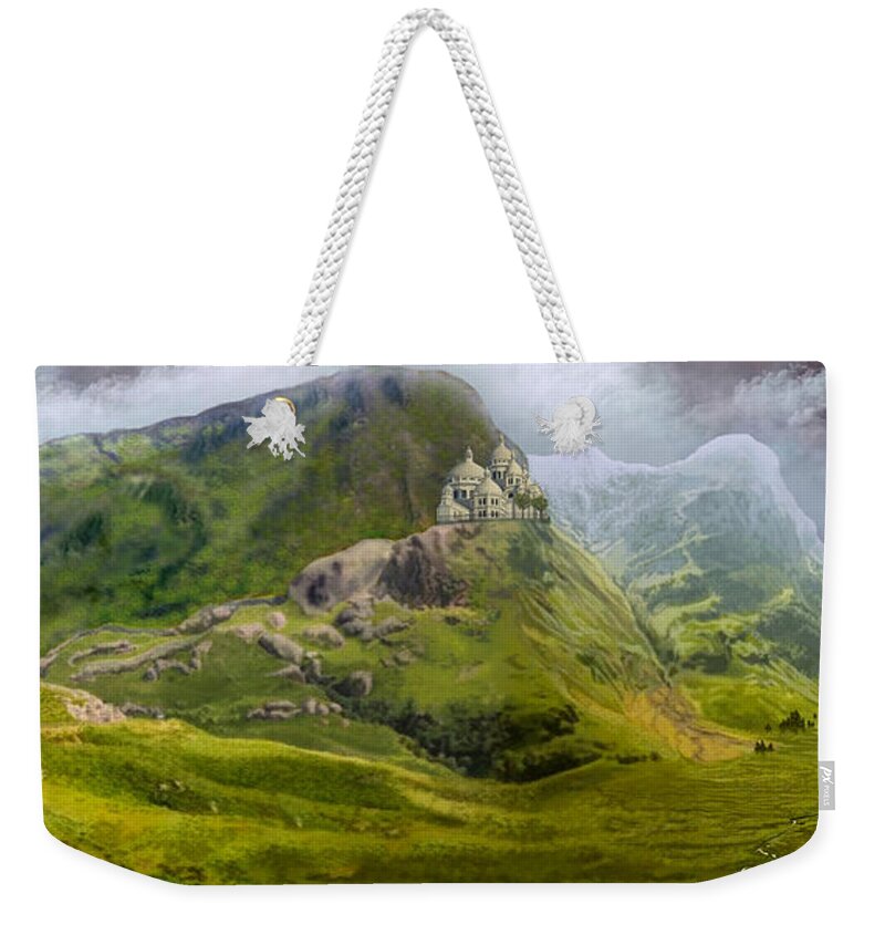 Palace Weekender Tote Bag featuring the painting Greenfire by Corey Ford