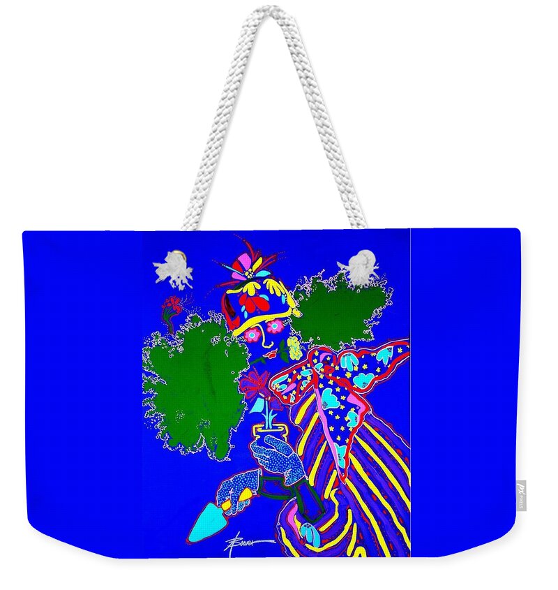 Fantasy Weekender Tote Bag featuring the painting Greenhouse Effect by Adele Bower