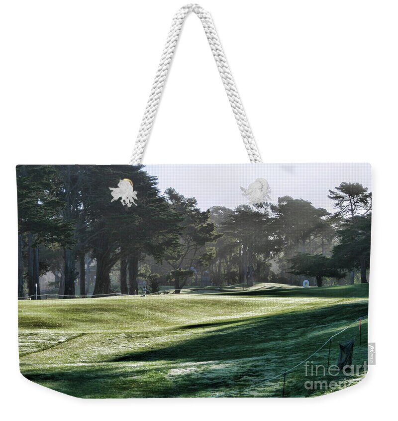 Tiger Weekender Tote Bag featuring the photograph Greens Golf Harding Park San Francisco by Chuck Kuhn