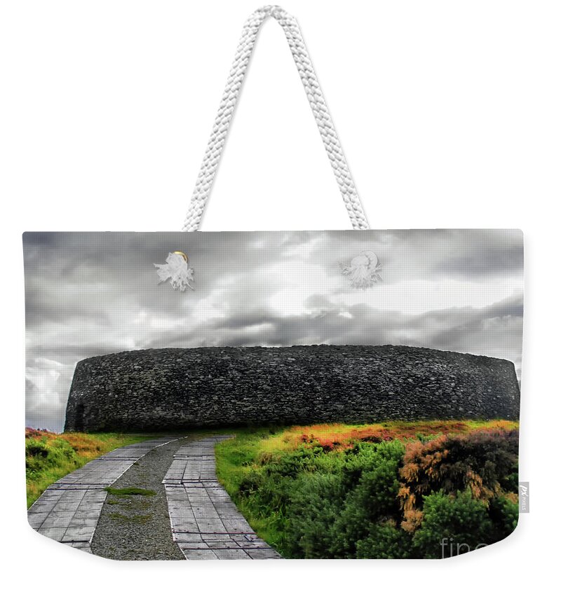 Grianan Of Aileach Weekender Tote Bag featuring the photograph Grianan Fort by Nina Ficur Feenan