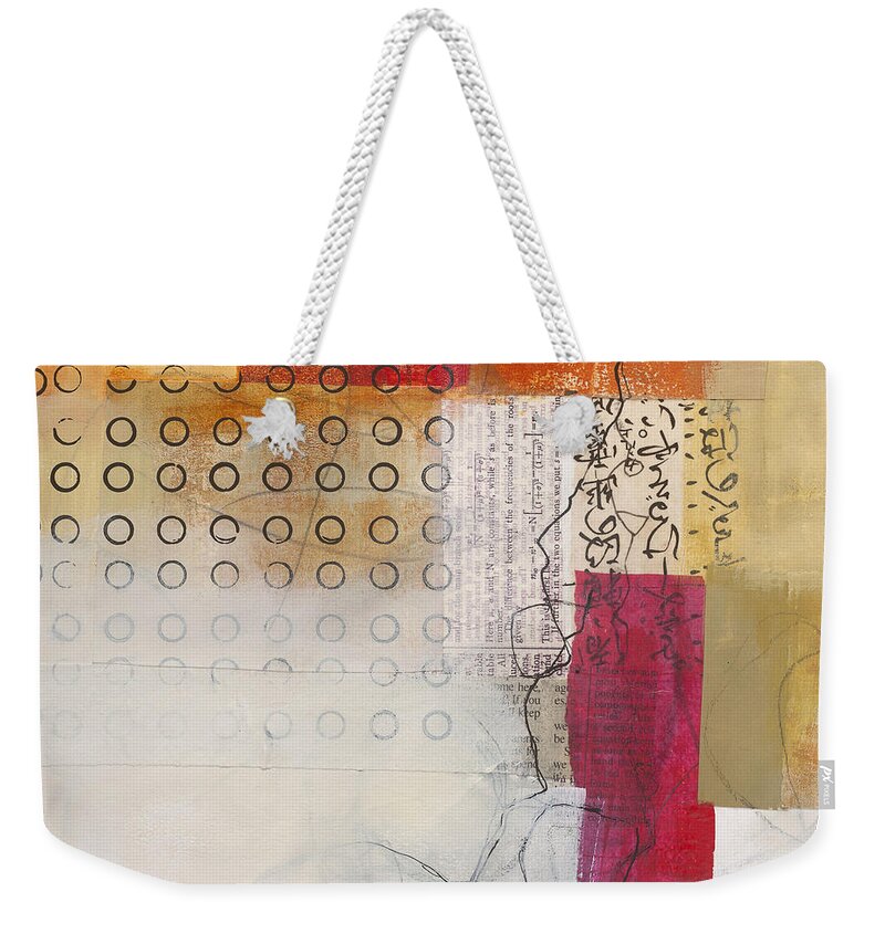 Jane Davies Weekender Tote Bag featuring the painting Grid 10 by Jane Davies