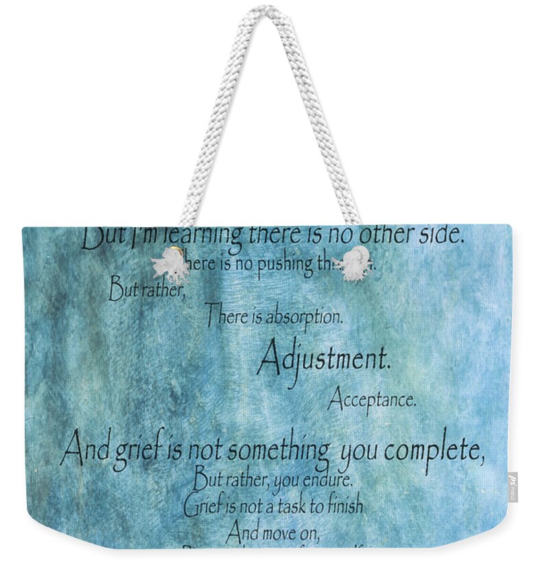 Grief Weekender Tote Bag featuring the mixed media Grief 2 by Angelina Tamez
